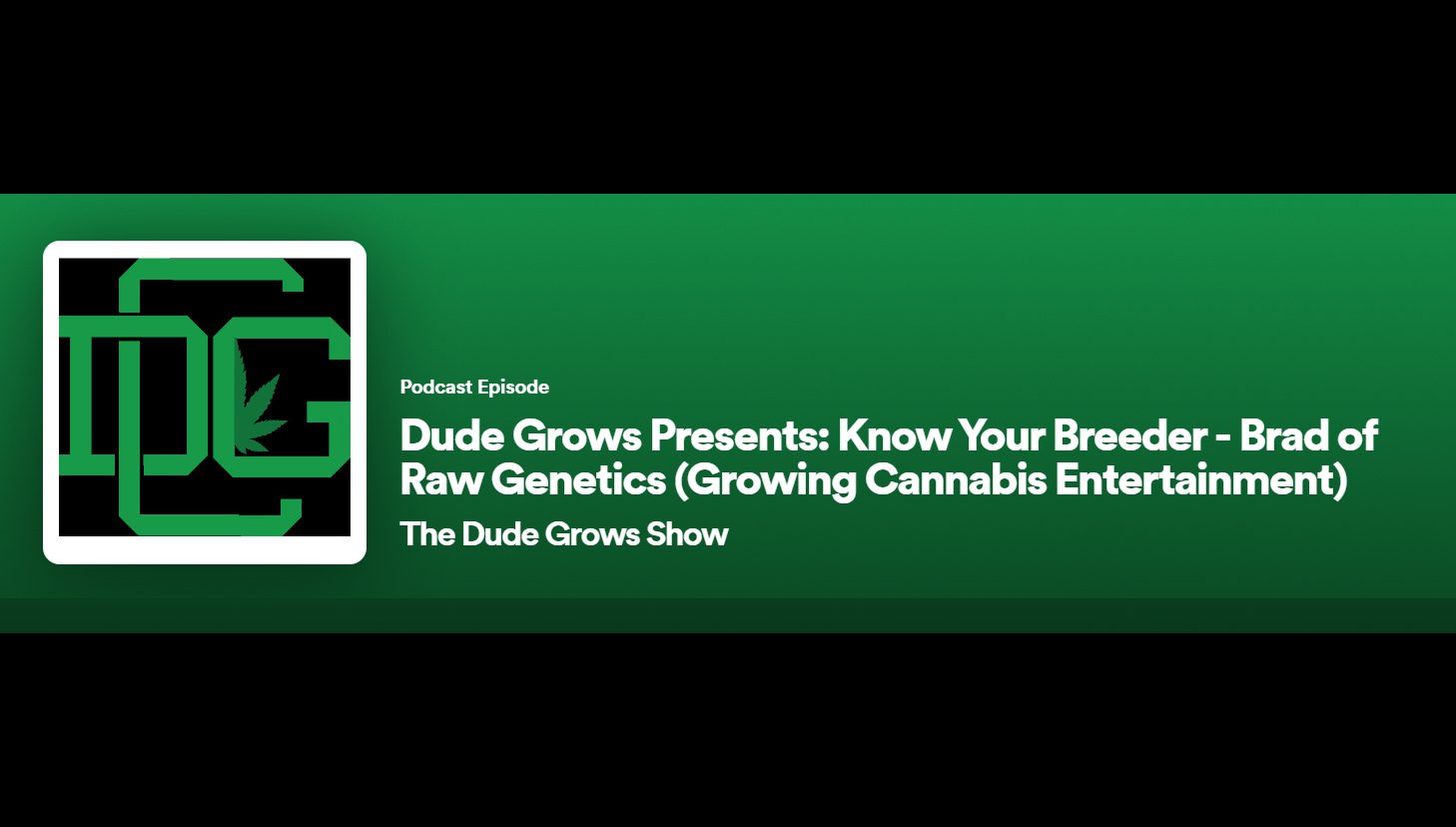 Dude Grows Show KNOW YOUR BREEDER: Brad from Raw Genetics